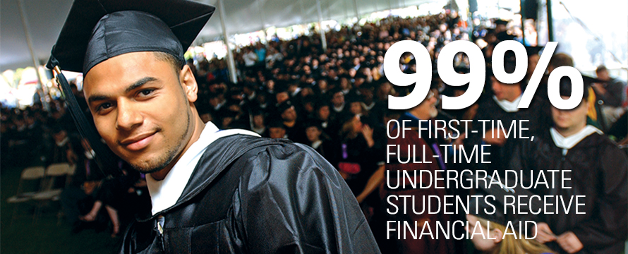 99% of first-time undergraduate students receive financial aid
